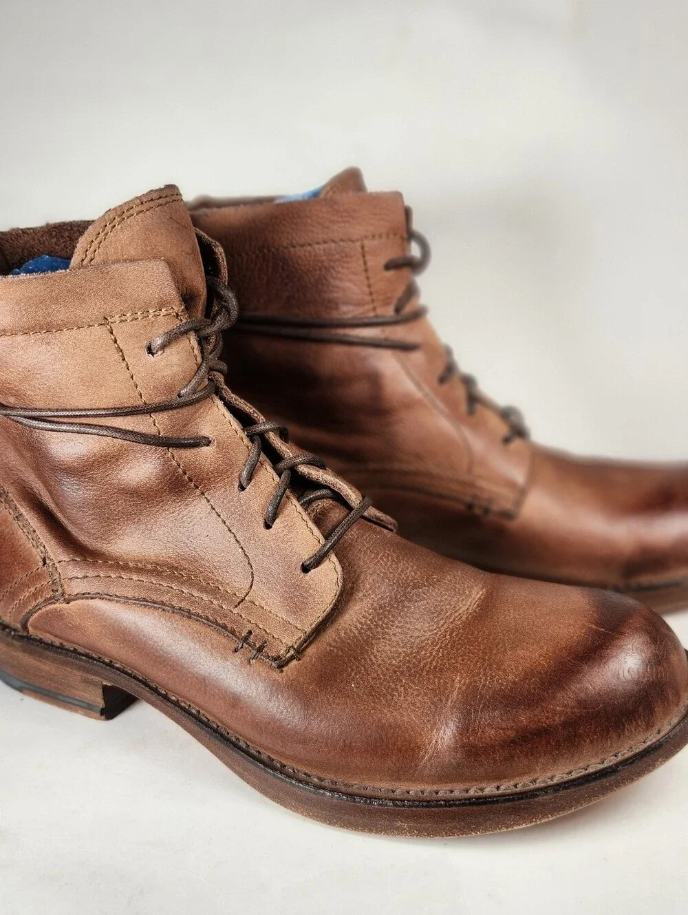 FRYE Men’s Phillip Boot Size 7.5 D Brown Leather Lace Up Western